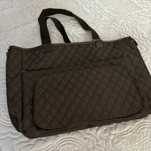 Thirty-One Quilted Brown Tote Bag
